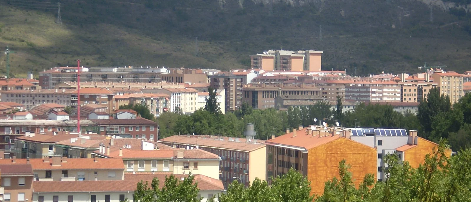 Viviendas de Ansoáin, en la comarca de Pamplona