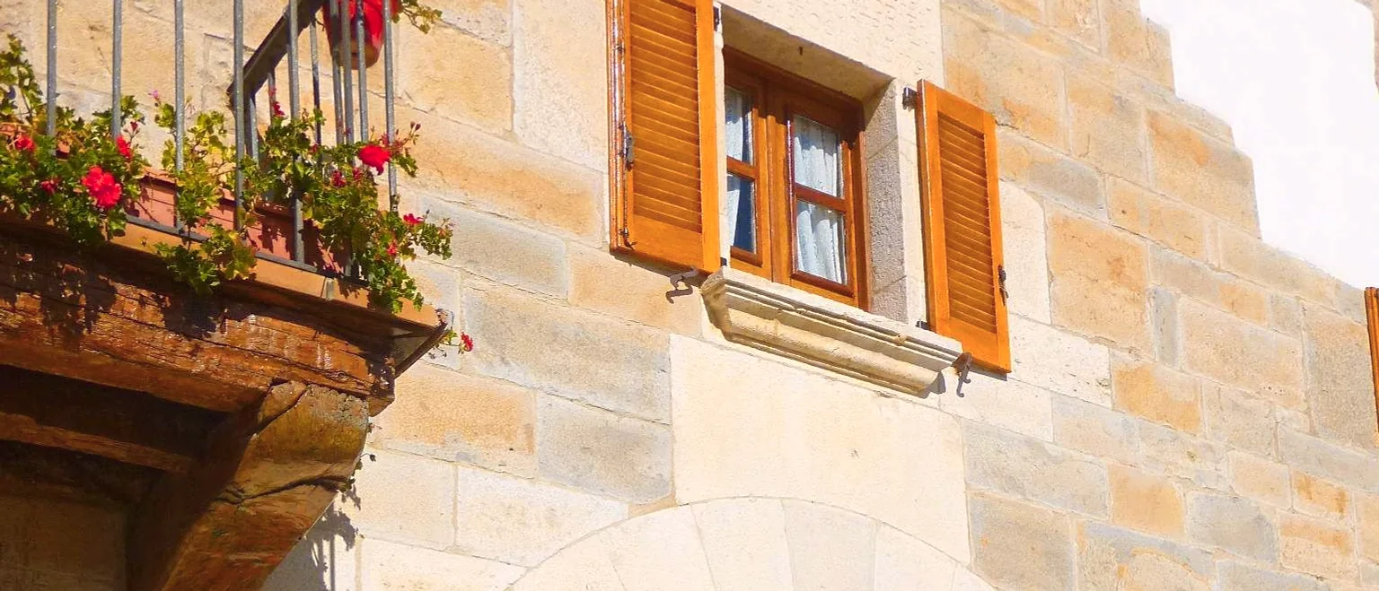 Viviendas de Orcoyen, en la comarca de Pamplona